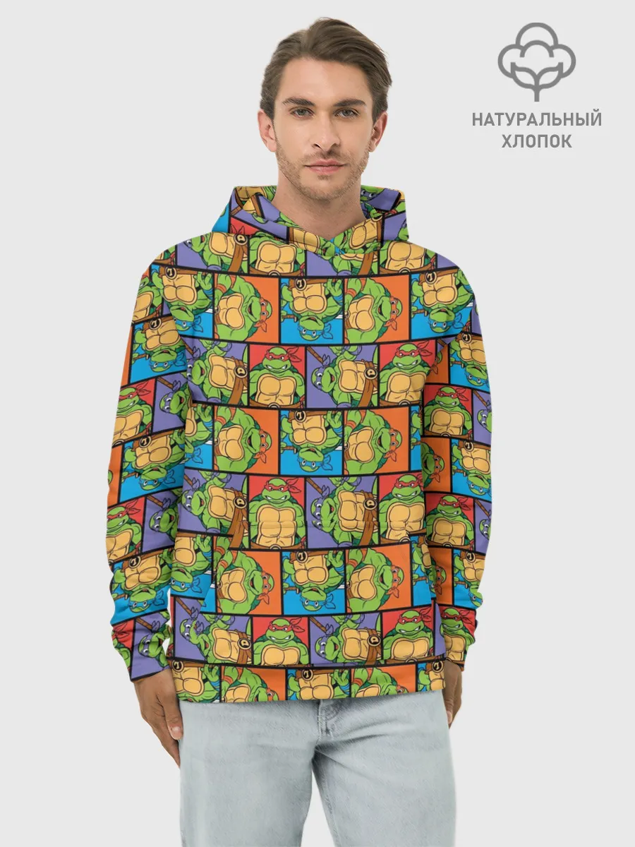 Худи мужской база хлопок / Teenage Mutant Ninja Turtles