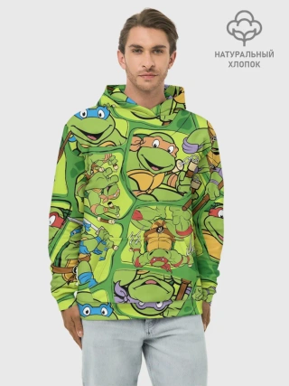 Худи мужской база хлопок / Teenage Mutant Ninja Turtles