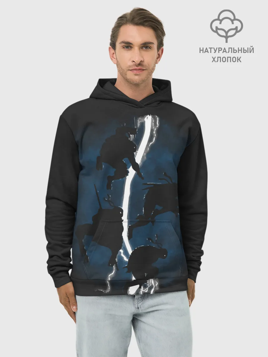 Худи мужской база хлопок / Черепашки ниндзя