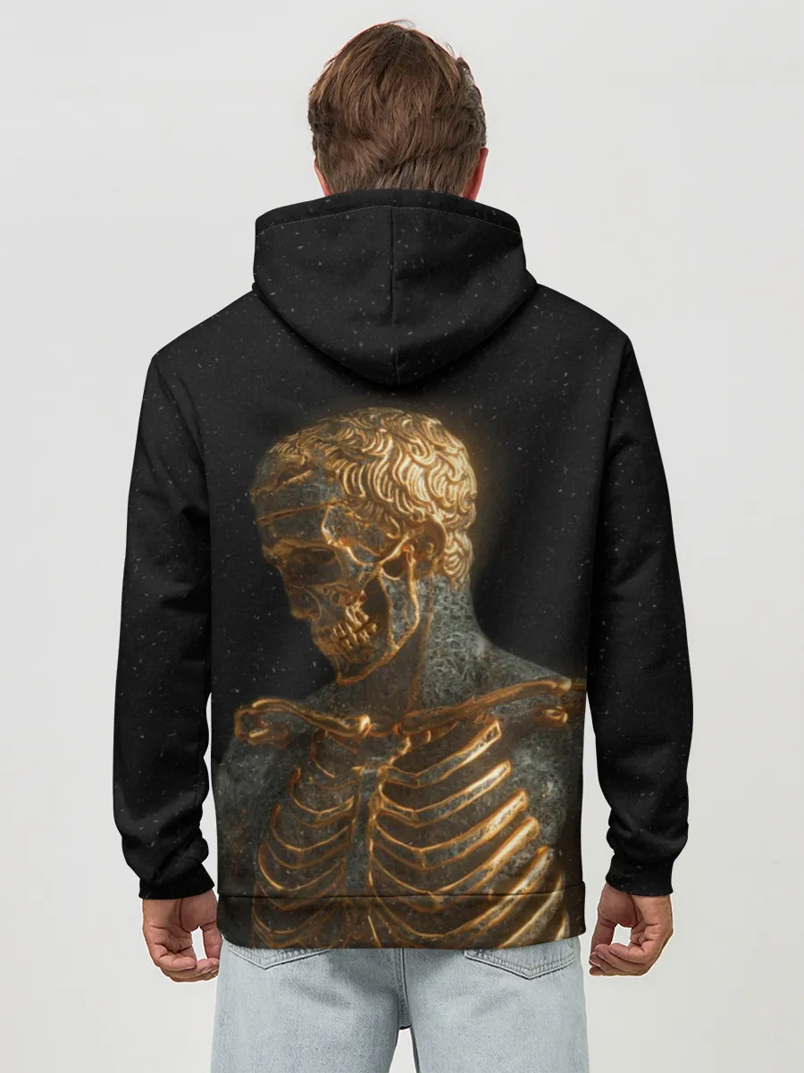 Худи мужской база хлопок / Скелет В Золоте