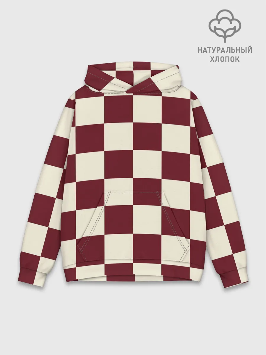 Худи мужской база хлопок / Шахматка