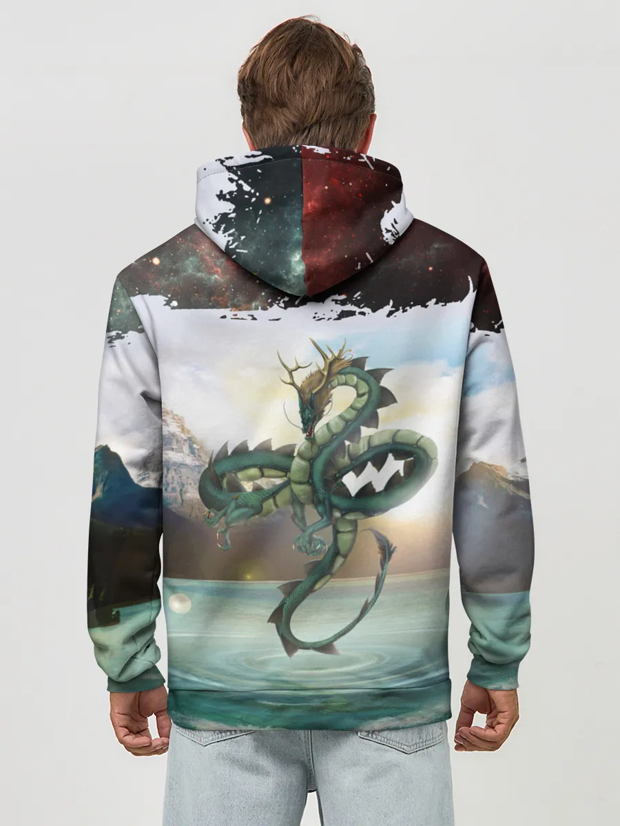 Худи мужской база хлопок / Дракон | Dragon