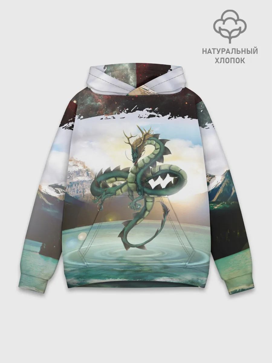 Худи мужской база хлопок / Дракон | Dragon
