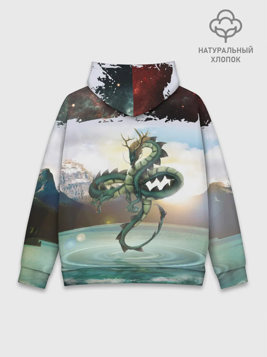 Худи мужской база хлопок / Дракон | Dragon