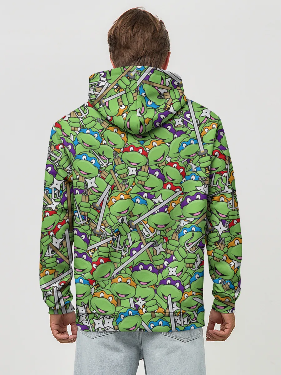 Худи мужской база хлопок / Черепашки ниндзя