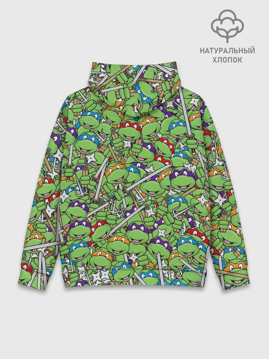 Худи мужской база хлопок / Черепашки ниндзя