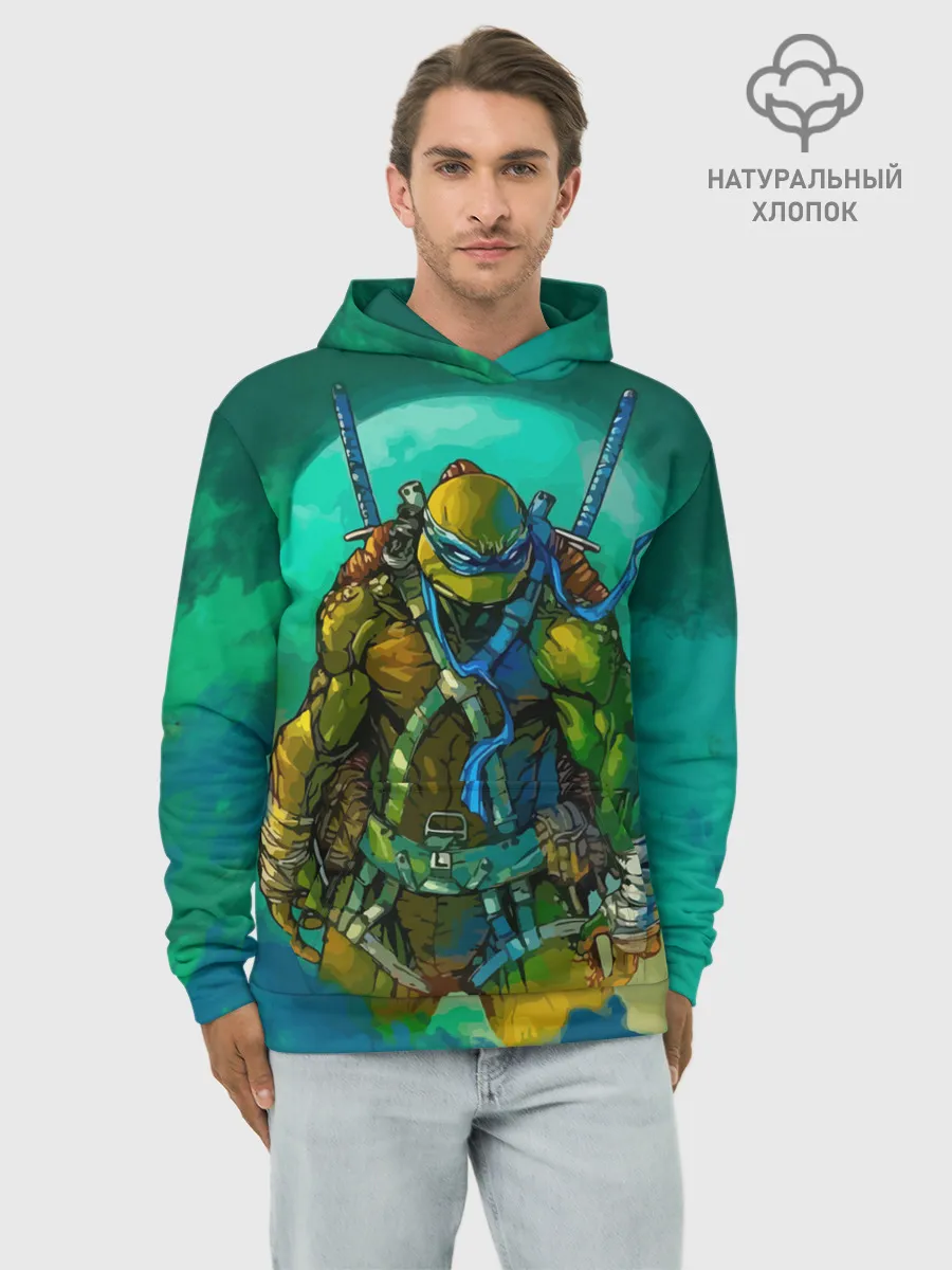 Худи мужской база хлопок / Черепашки ниндзя
