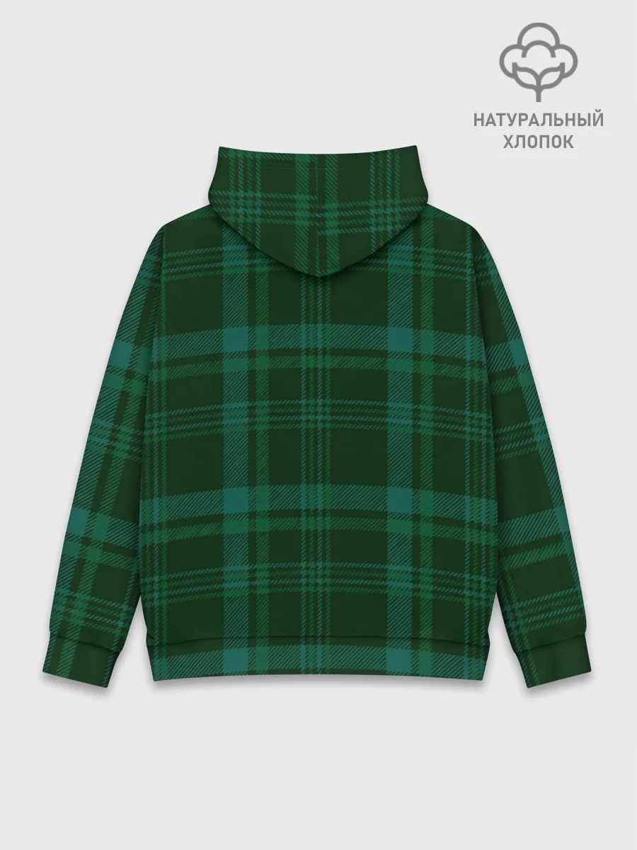 Худи мужской база хлопок / Котёнок в пледе