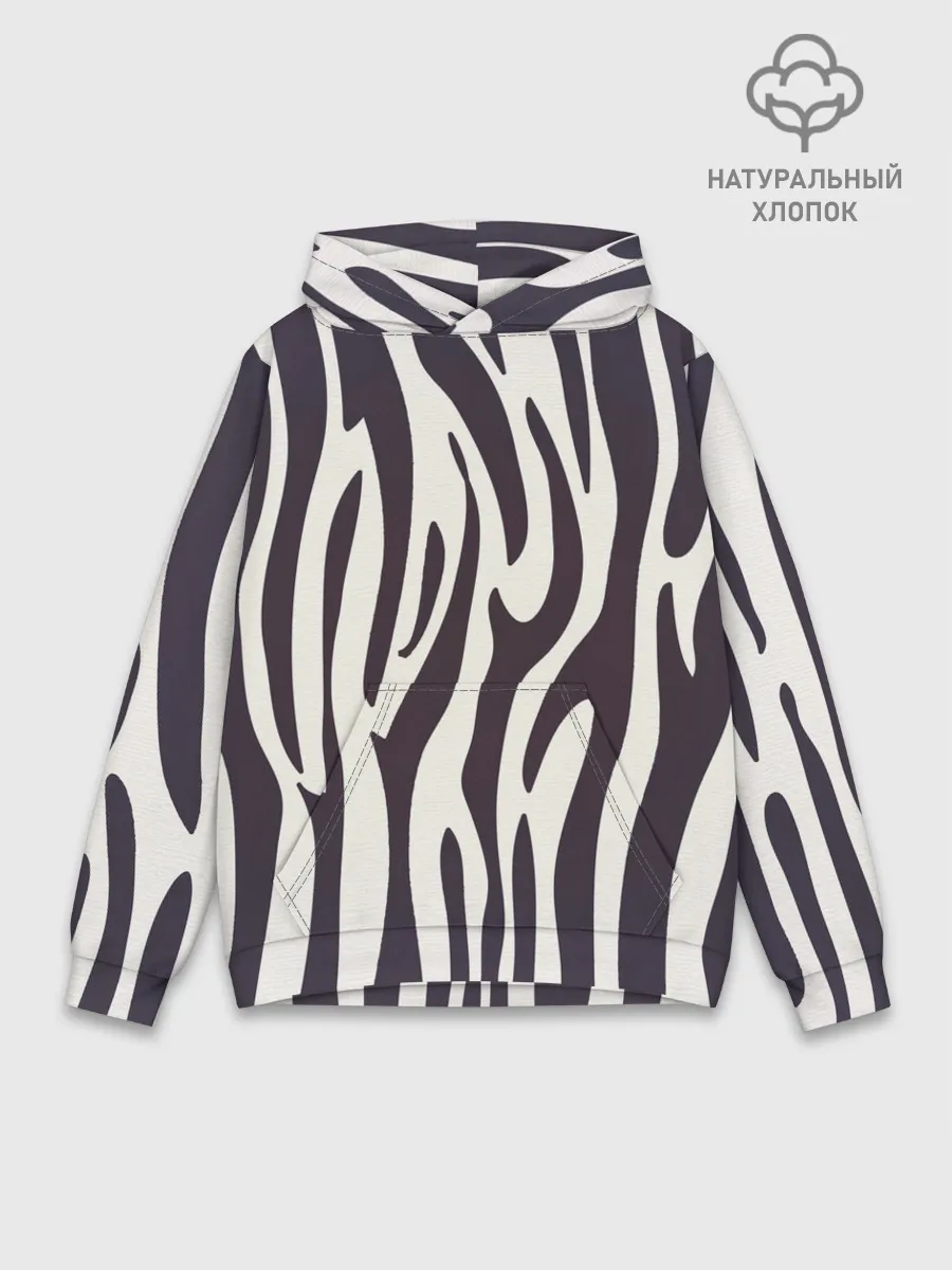 Худи мужской база хлопок / Я зебра