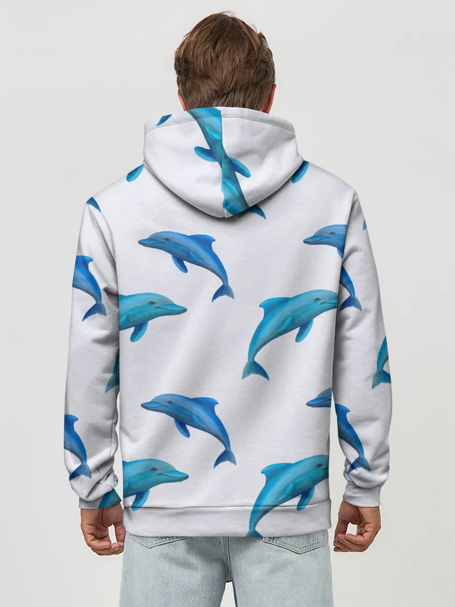 Худи мужской база хлопок / Рай для дельфина
