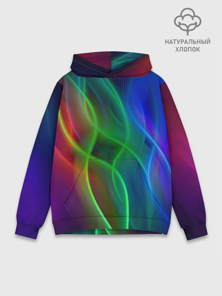 Худи мужской база хлопок / НЕОНОВАЯ АБСТРАКЦИЯ