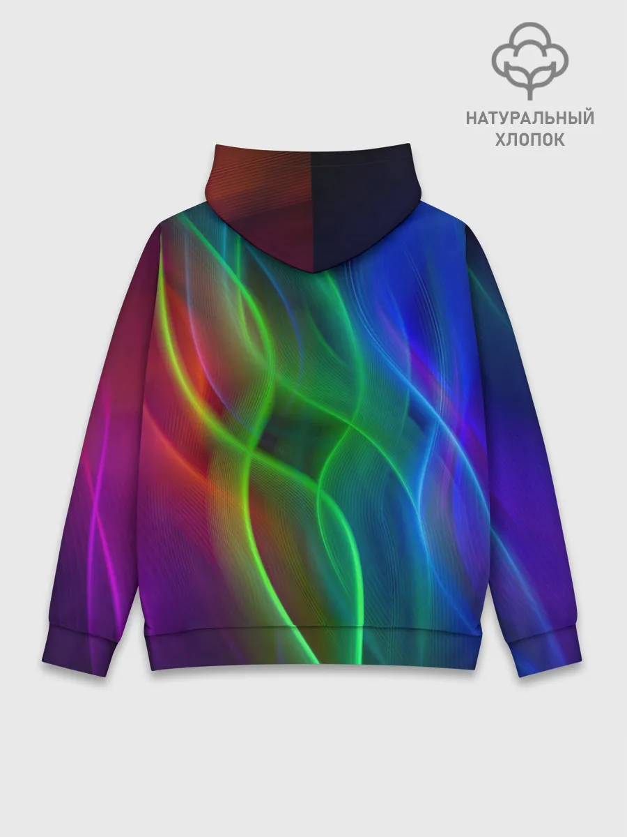 Худи мужской база хлопок / НЕОНОВАЯ АБСТРАКЦИЯ