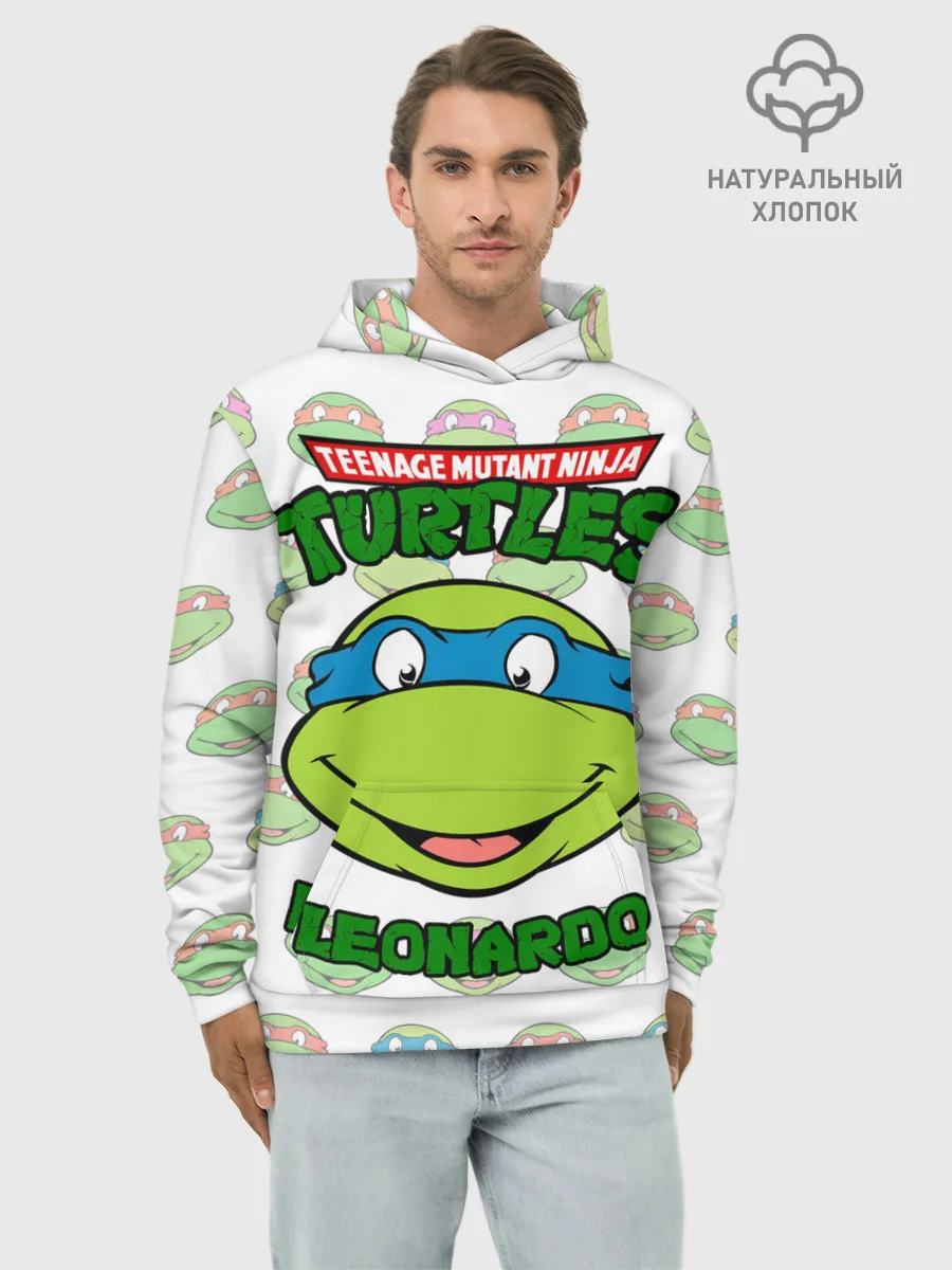 Худи мужской база хлопок / Черепашки-Ниндзя
