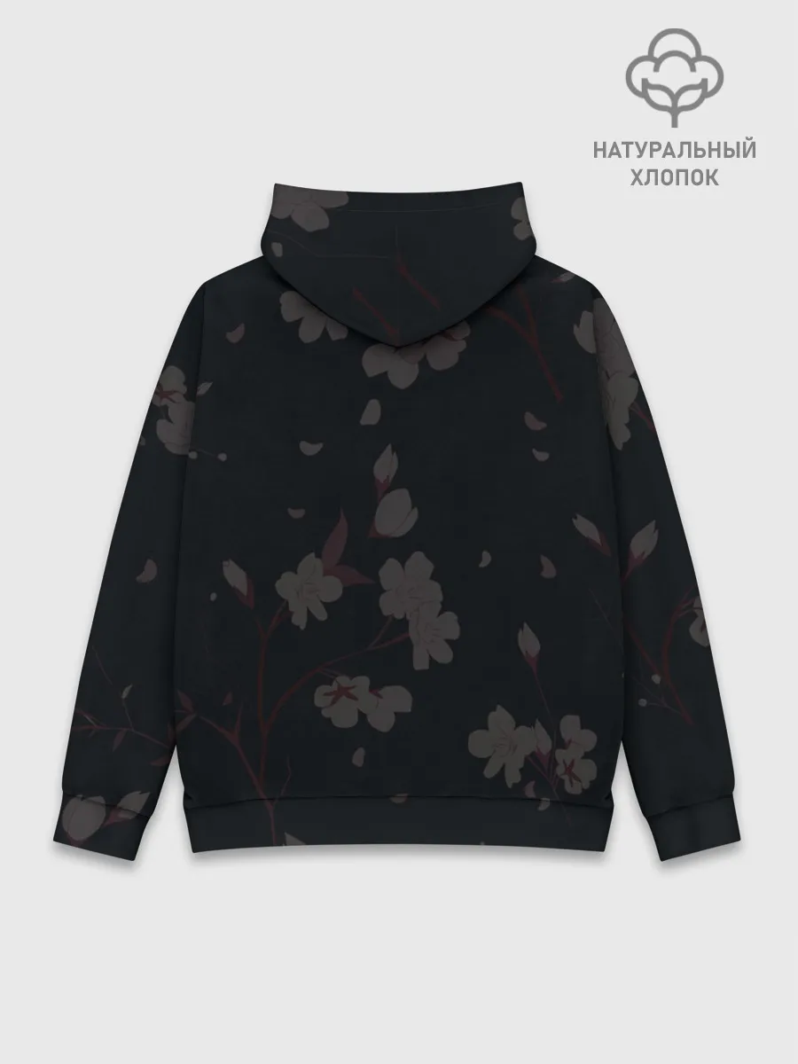 Худи мужской база хлопок / Сакура и рамен