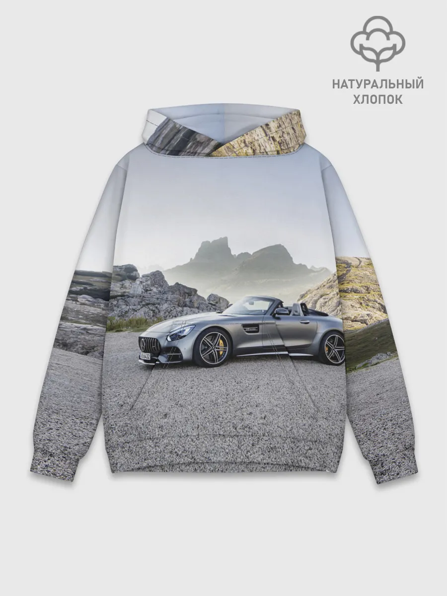Худи мужской база хлопок / Mercedes V8 Biturbo