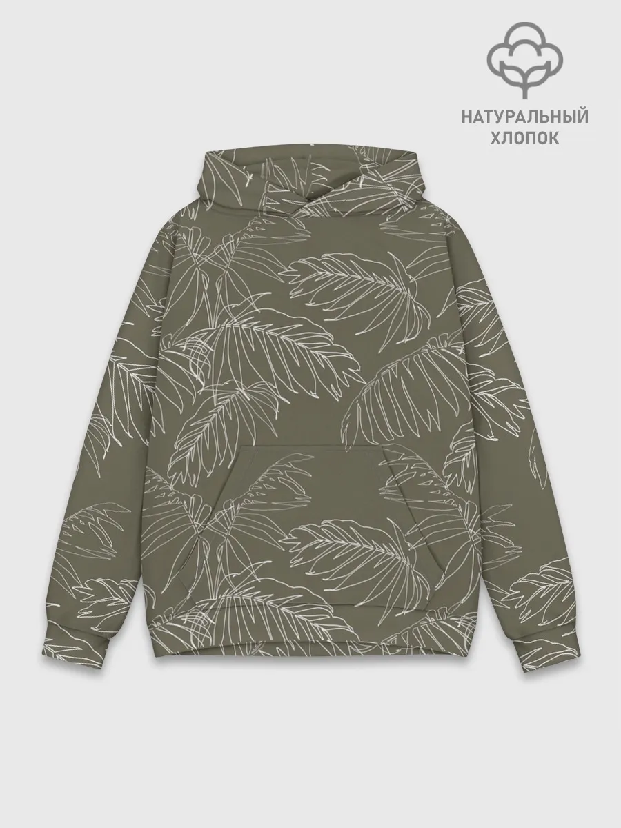 Худи мужской база хлопок / листья пальмы