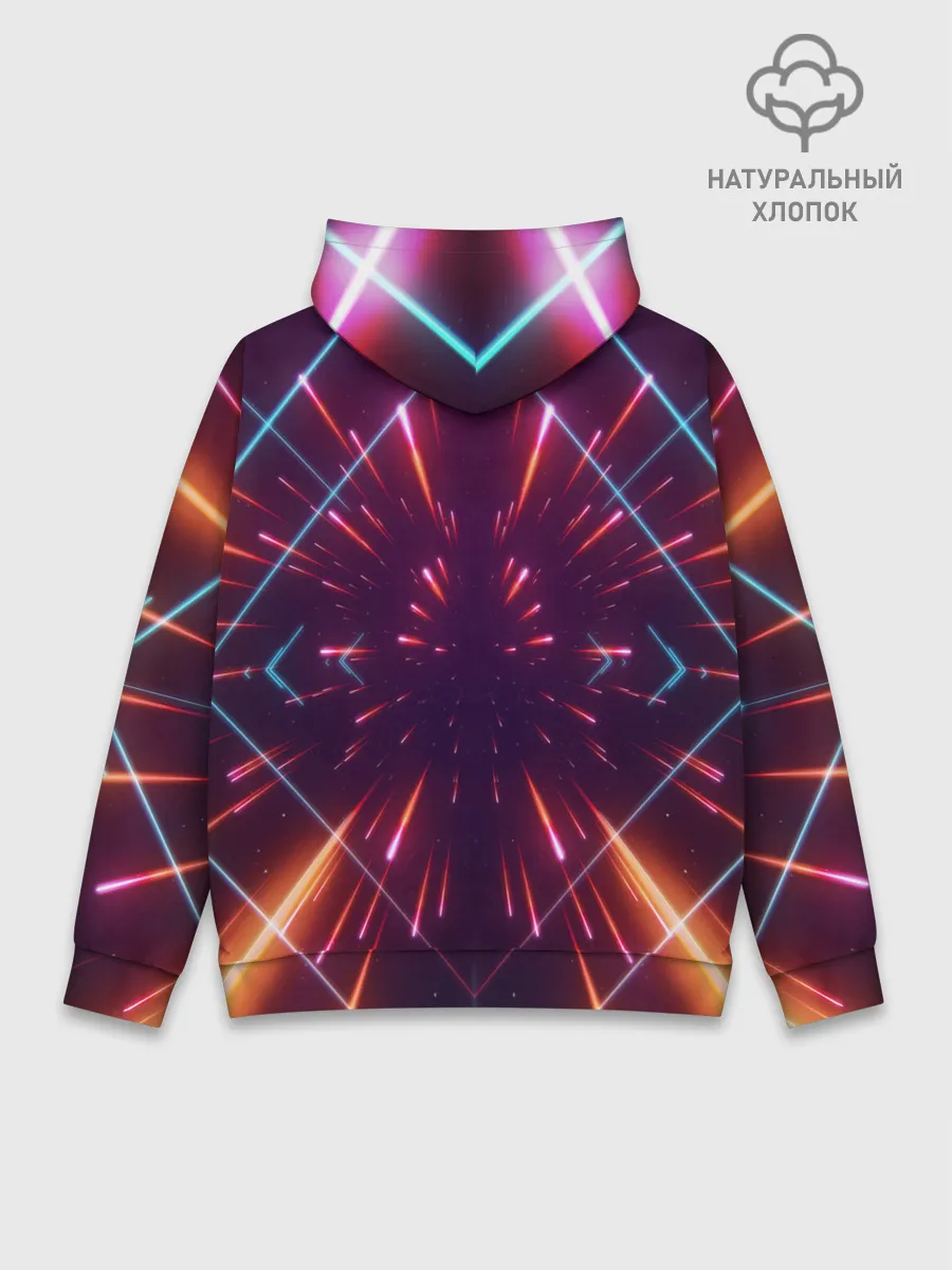 Худи мужской база хлопок / SYNTHWAVE / RETROWAVE