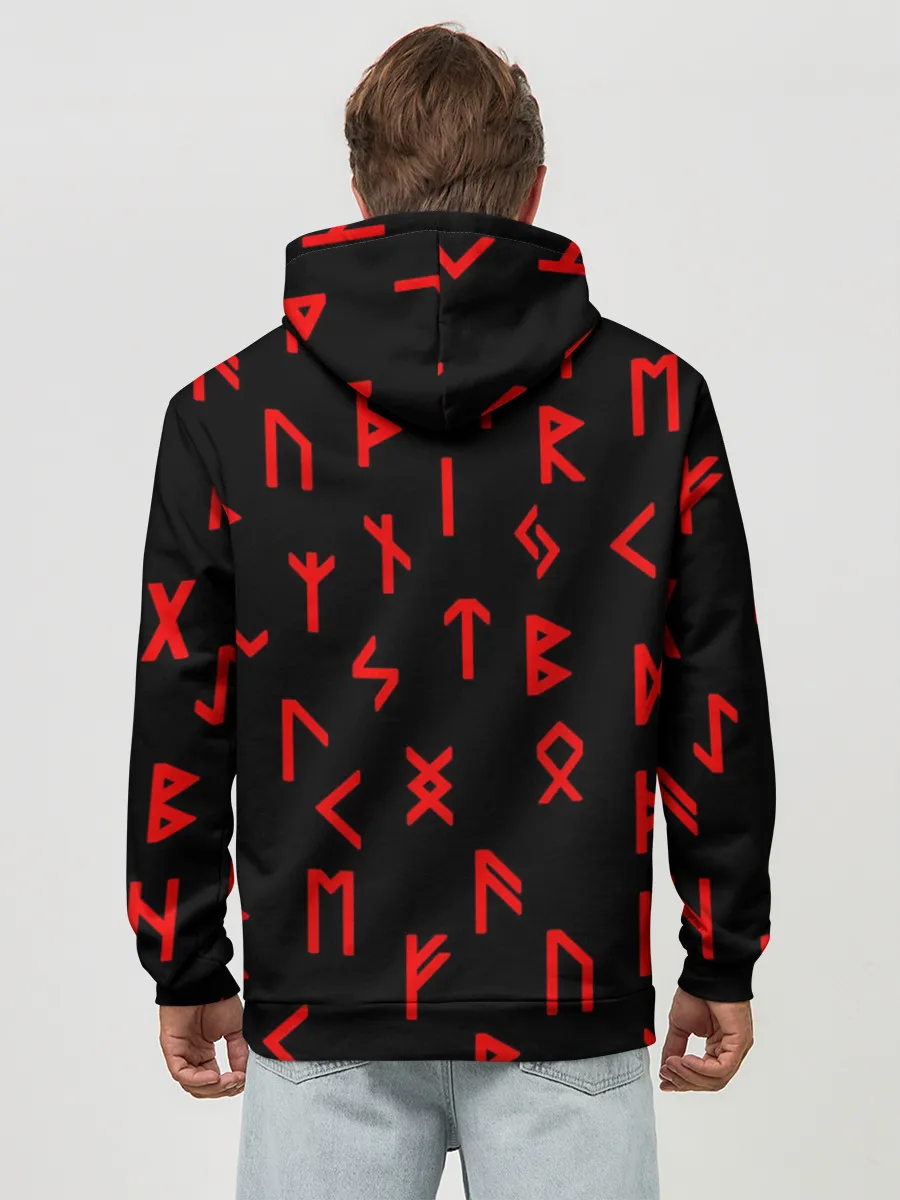 Худи мужской база хлопок / КРАСНЫЕ РУНЫ