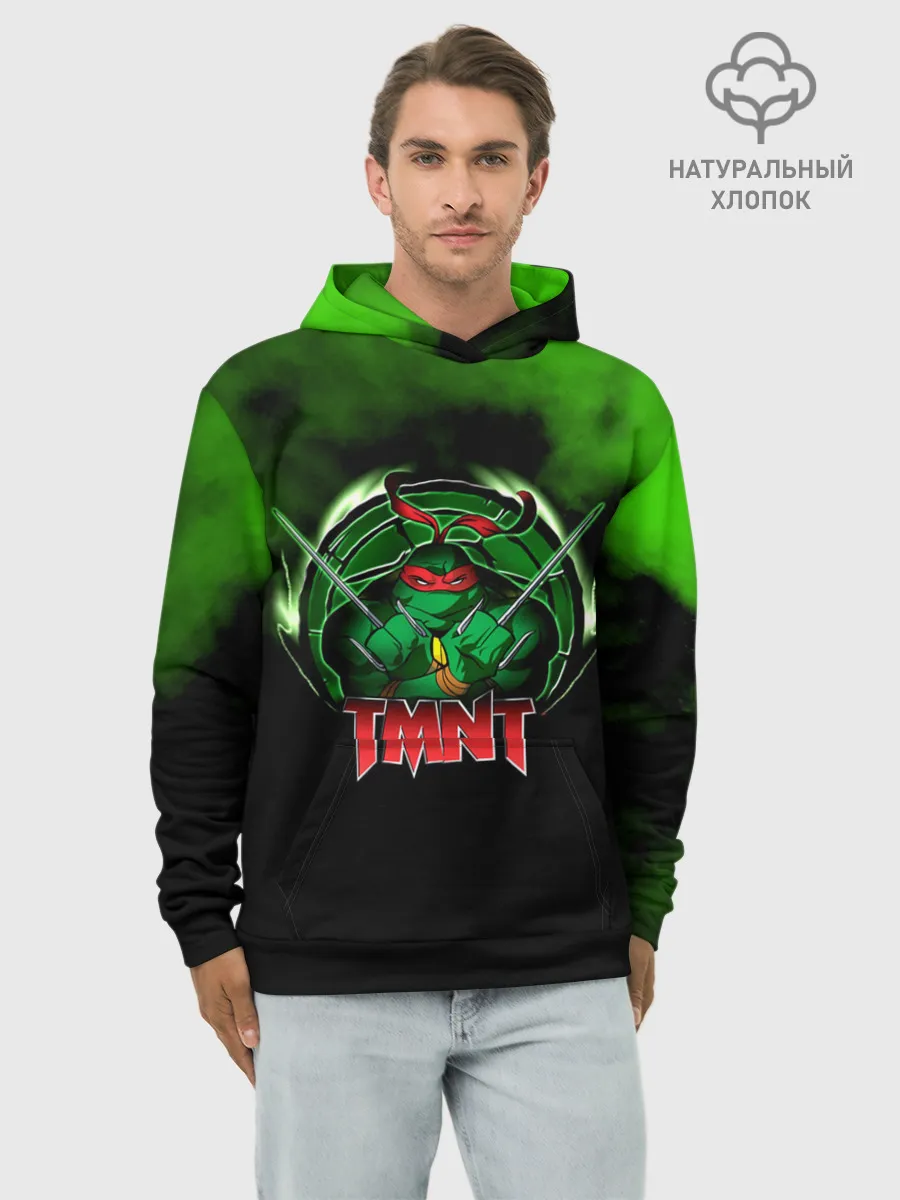 Худи мужской база хлопок / TMNT Рафаэль