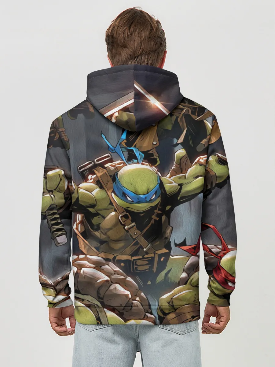 Худи мужской база хлопок / ЧЕРЕПАШКИ