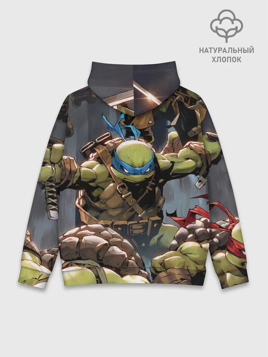 Худи мужской база хлопок / ЧЕРЕПАШКИ