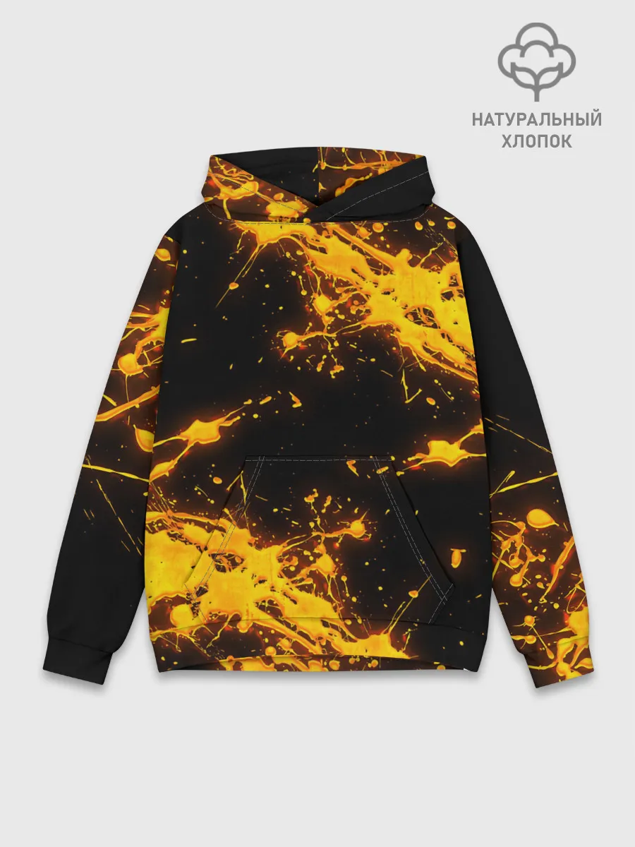 Худи мужской база хлопок / БРЫЗГИ КРАСКИ NEON