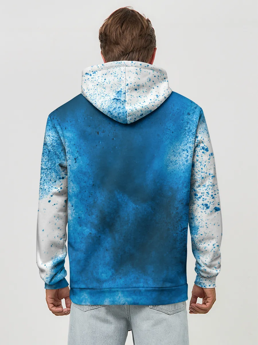 Худи мужской база хлопок / СИНИЙ ДЫМ