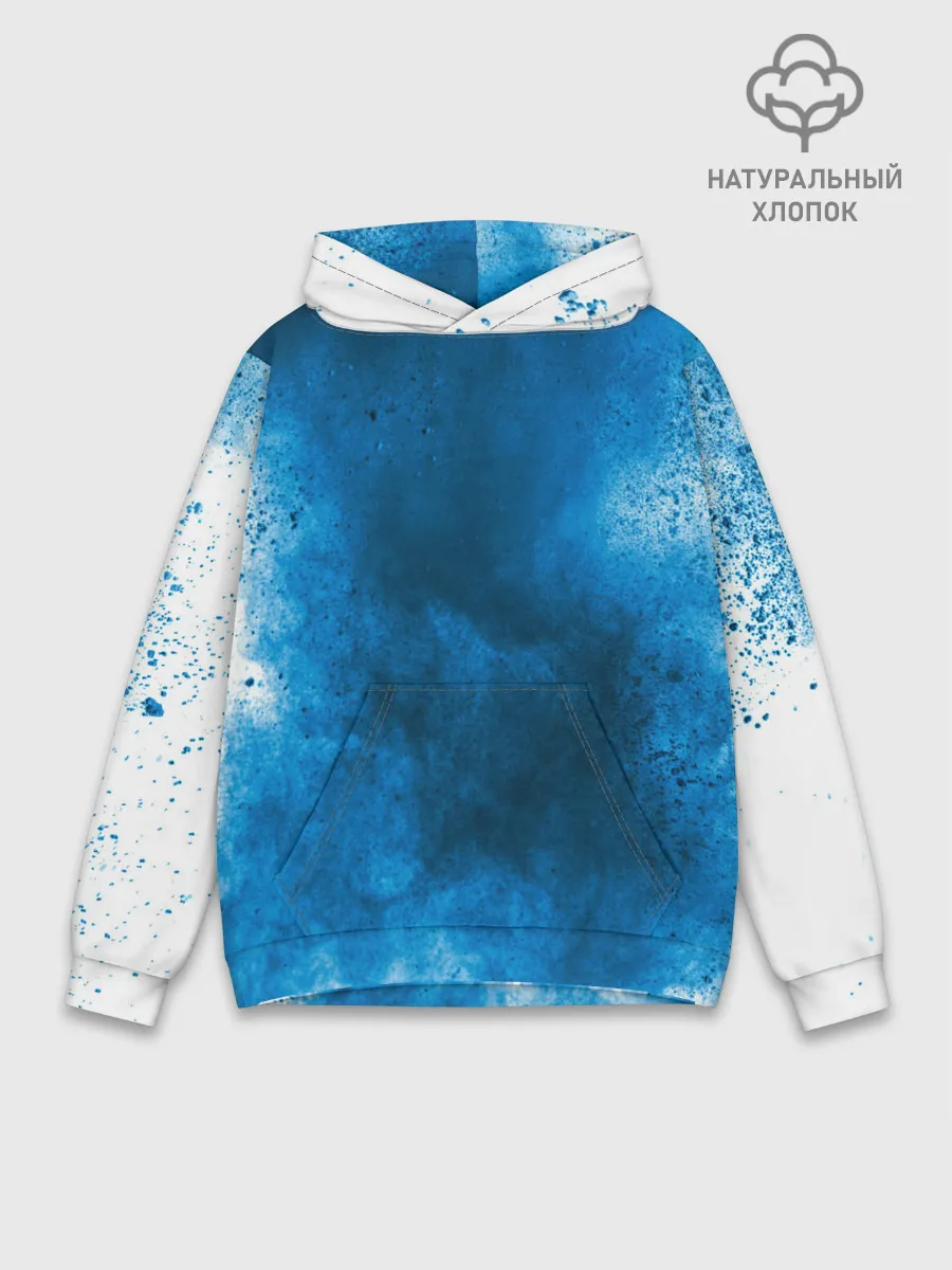 Худи мужской база хлопок / СИНИЙ ДЫМ