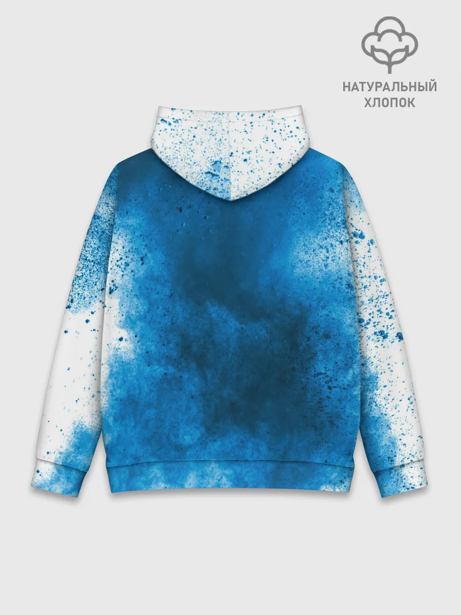 Худи мужской база хлопок / СИНИЙ ДЫМ
