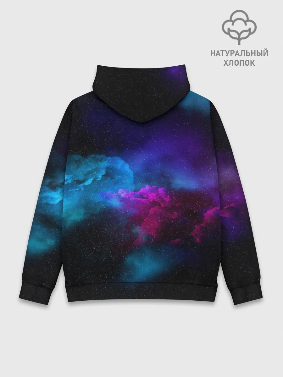 Худи мужской база хлопок / НЕОН КОСМОС