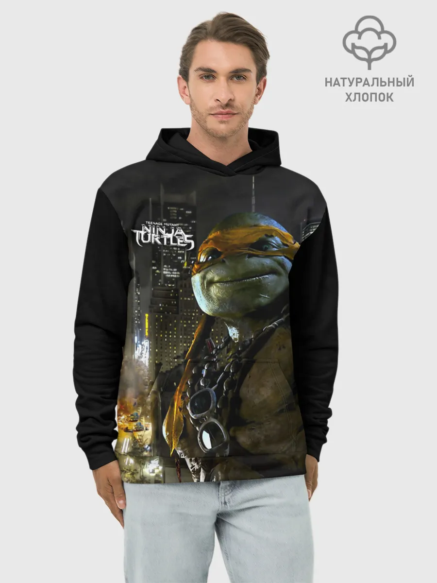 Худи мужской база хлопок / Черепашки - ниндзя