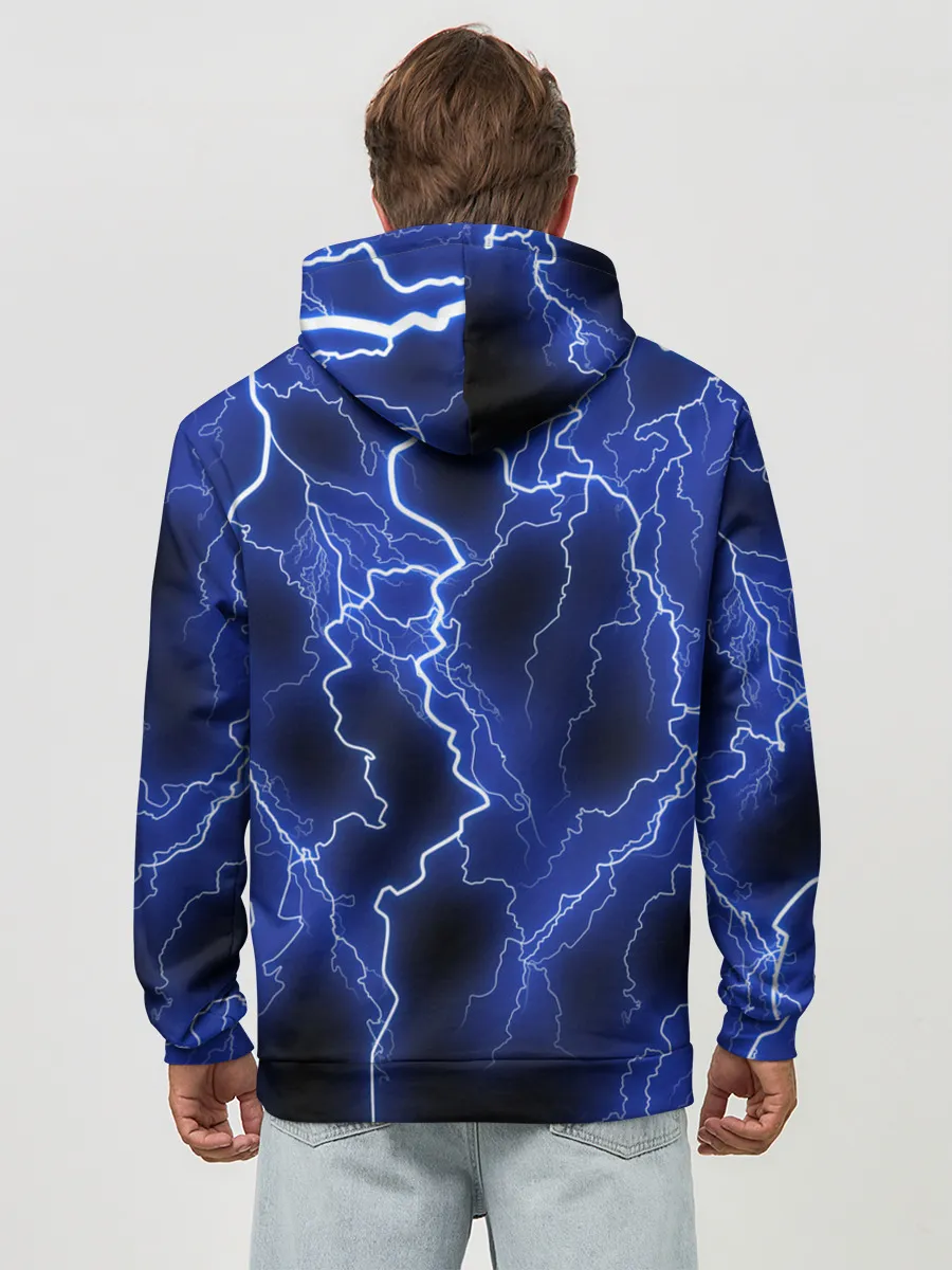 Худи мужской база хлопок / МОЛНИЯ NEON