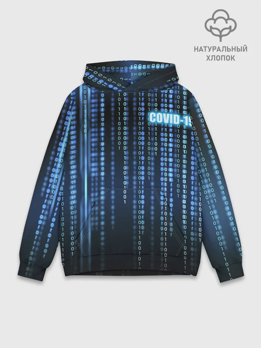 Худи мужской база хлопок / Covid-19