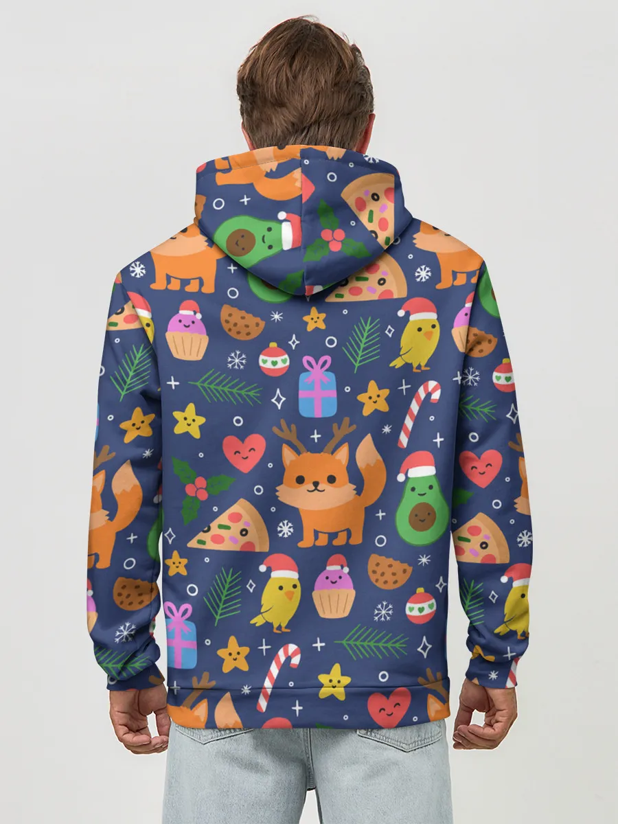 Худи мужской база хлопок / Новогодний макет