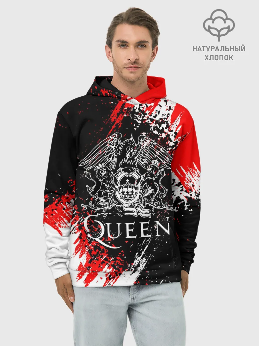 Худи мужской база хлопок / QUEEN.