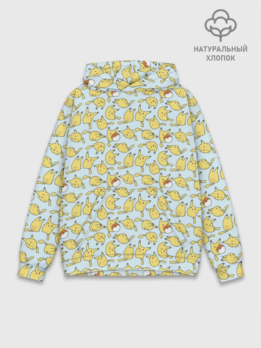 Худи мужской база хлопок / Пикачу.