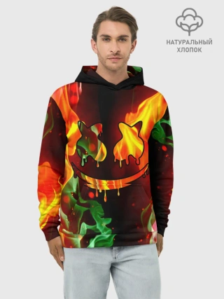 Худи мужской база хлопок / Marshmello