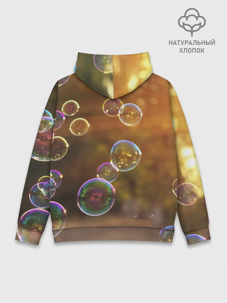 Худи мужской база хлопок / Мыльные пузыри.