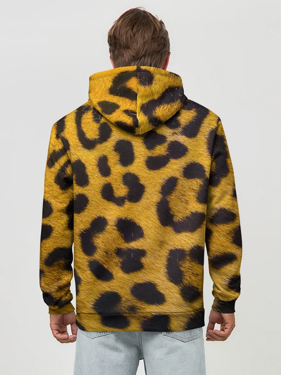 Худи мужской база хлопок / Леопард