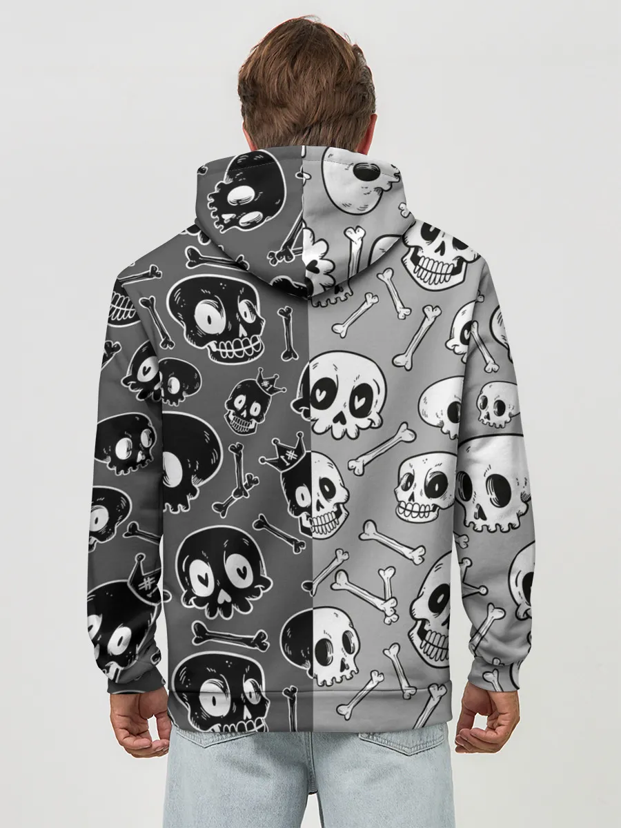 Худи мужской база хлопок / Черепа
