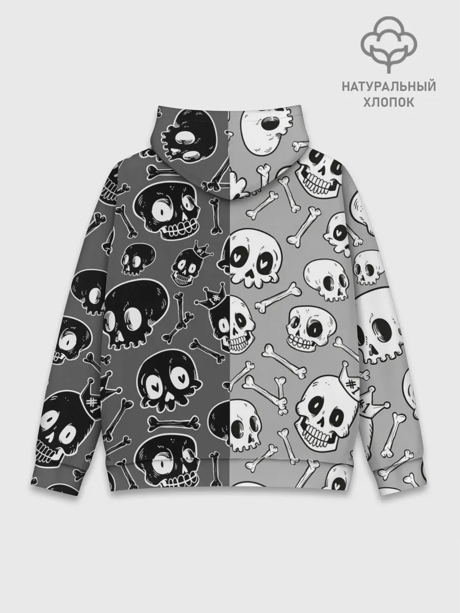 Худи мужской база хлопок / Черепа