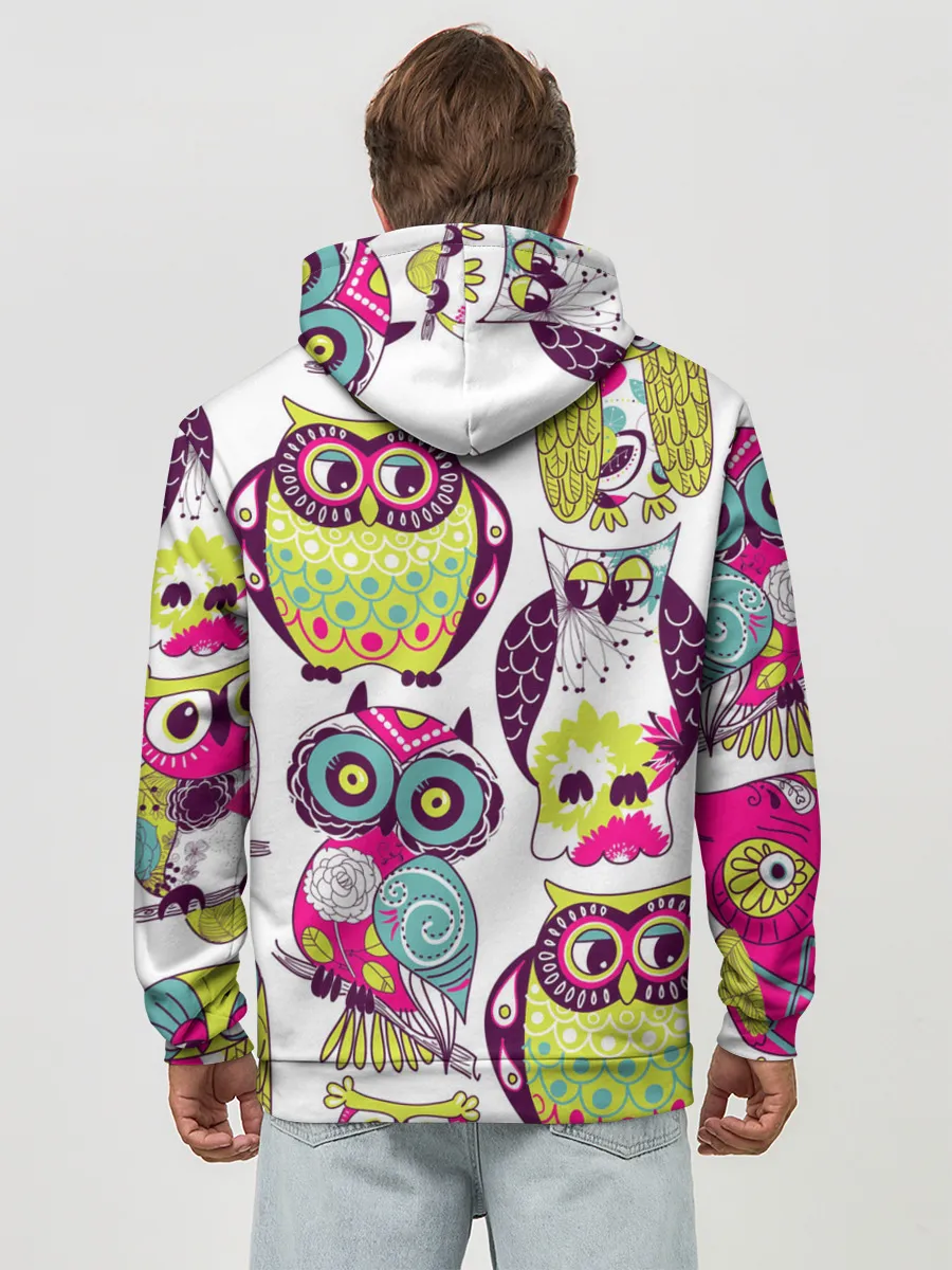 Худи мужской база хлопок / МУДРЫЕ СОВЫ | WISE OWLS