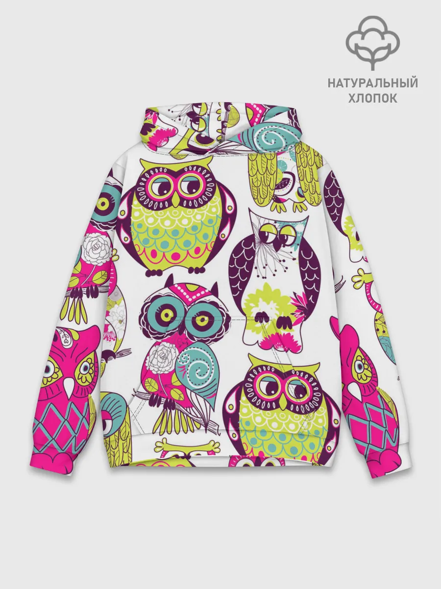 Худи мужской база хлопок / МУДРЫЕ СОВЫ | WISE OWLS