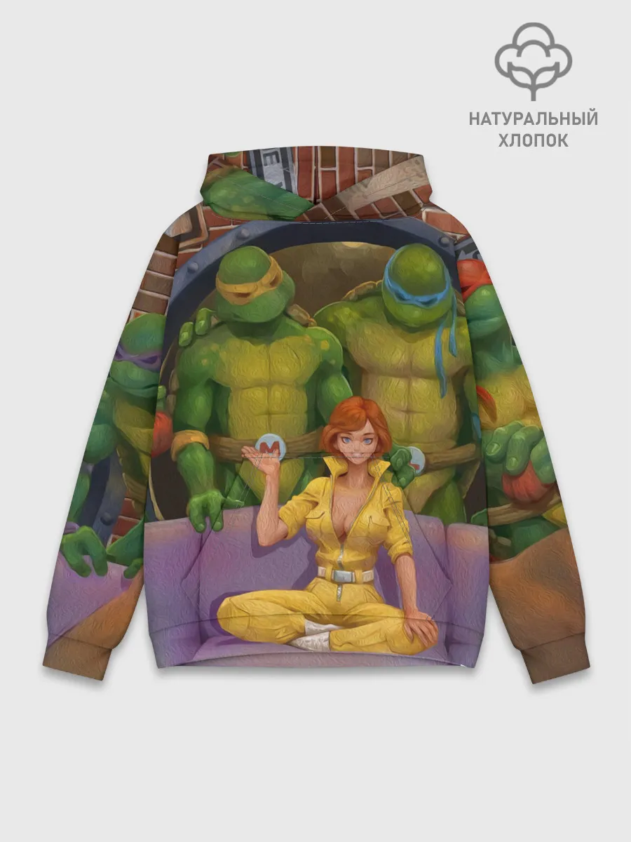 Худи мужской база хлопок / ЧЕРЕПАШКИХАБ