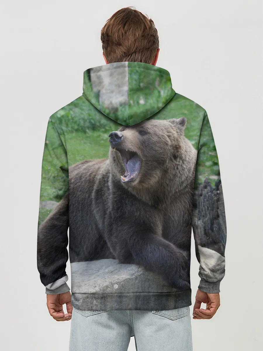 Худи мужской база хлопок / Медведь