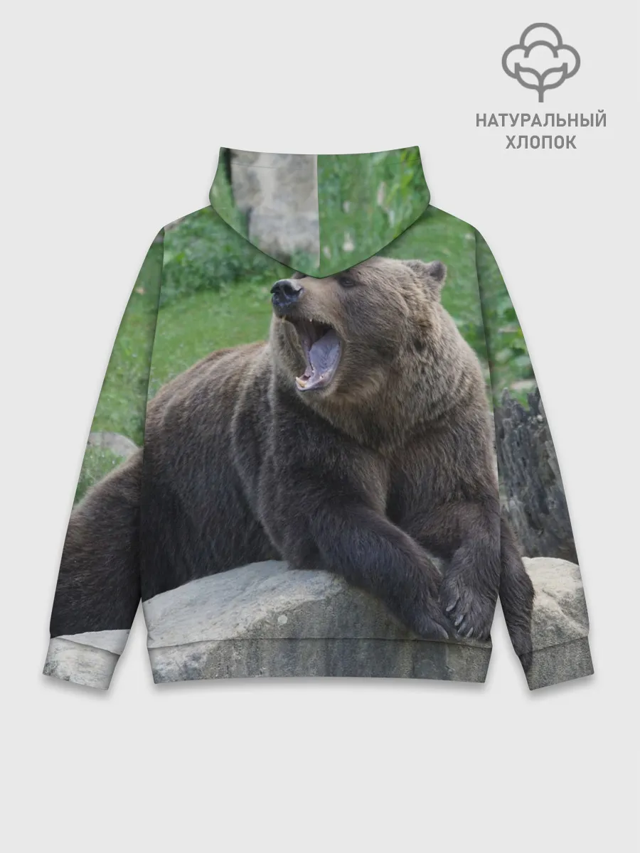 Худи мужской база хлопок / Медведь