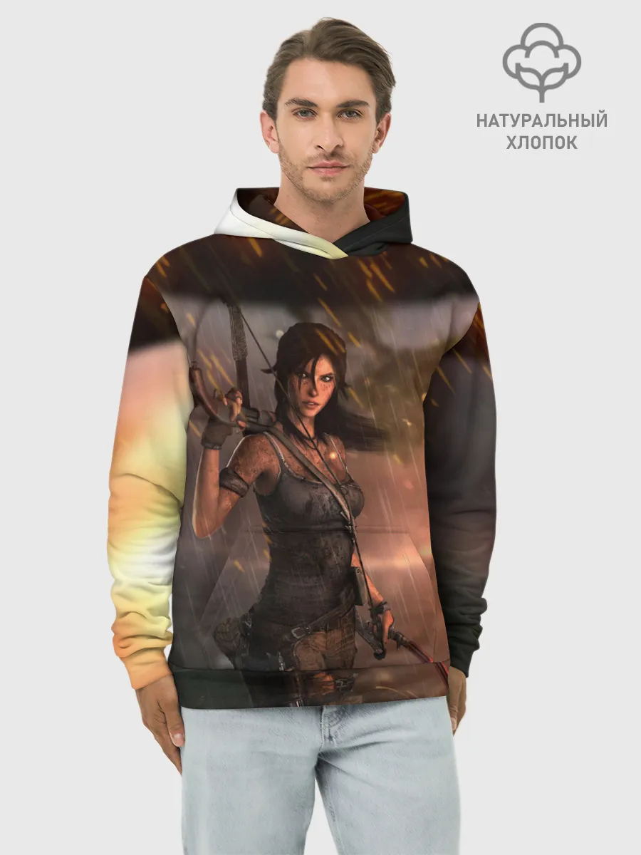 Худи мужской база хлопок / TOMB RAIDER