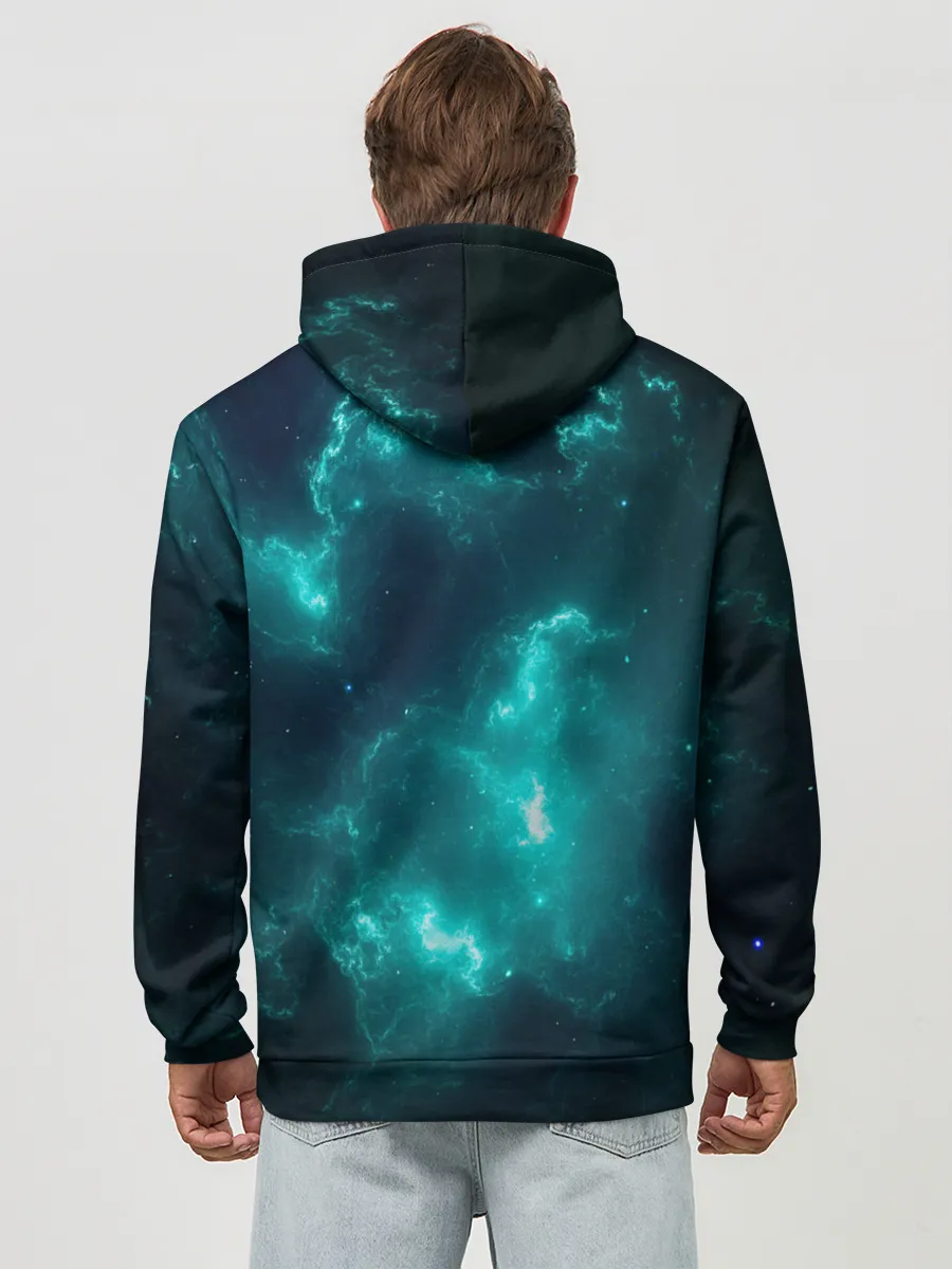 Худи мужской база хлопок / НЕОНОВЫЙ КОСМОС | NEON SPACE