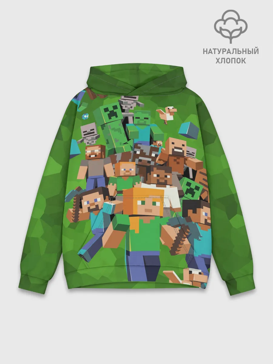 Худи мужской база хлопок / Minecraft