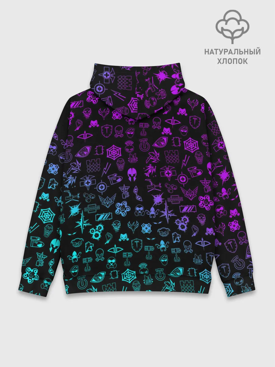 Худи мужской база хлопок / RAINBOW SIX | SIEGE NEON